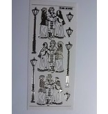 Sticker Ziersticker, sehr detailliert geprägt, 10 x 23cm.