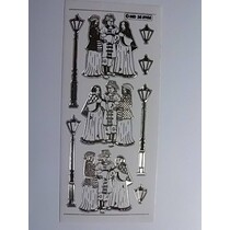 Adhesivo decorativo en relieve con gran detalle, 10 x 23cm.