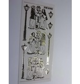 Sticker Dekorative mærkat, præget i stor detalje, 10 x 23cm.