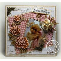 Marianne design, estamparia e estêncil em relevo, Craftables - Rose Corner