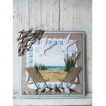 Punching and embossing template: Deckchair