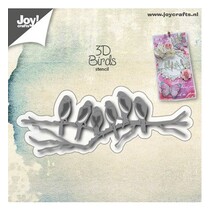 Punching and embossing template: NEW! 3D birds on branch