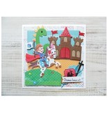 Marianne Design Stamping and embossing stencil + stamp designs: Ritterburg