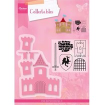 Stempelen en embossing stencil + postzegel ontwerpen: Ritterburg