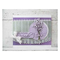 Punching and embossing template: Heart border and lace border