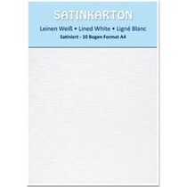 Satin cardboard, both sides satin, linen white