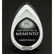 las gotas de rocío MEMENTO sello de tinta InkPad Tuxedo Negro