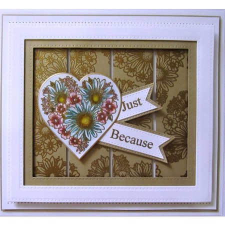 Creative Expressions Rubber stamp, Heart of Blossoms