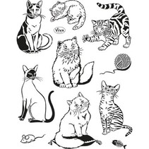 Transparent Stempel, Katzen