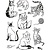 Viva Dekor und My paperworld Gennemsigtige frimærker, katte