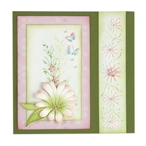 Transparent stamps, branch with leaves