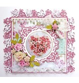 Joy!Crafts und JM Creation Stansning og prægning skabelon: Border med blomster