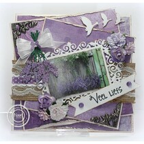 Punching and embossing template: Lavender