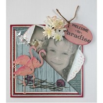 Ponsen en embossing sjabloon: Flamingo