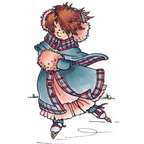 Transparente Stempel, I love ice skating