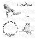 Heartfelt Creations aus USA Stempel sett "Det er Owl Good"