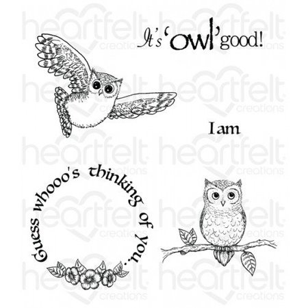 Heartfelt Creations aus USA Rubber stamp set "E 'Owl buono"