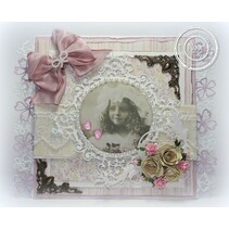 Punching and embossing template: decorative frame
