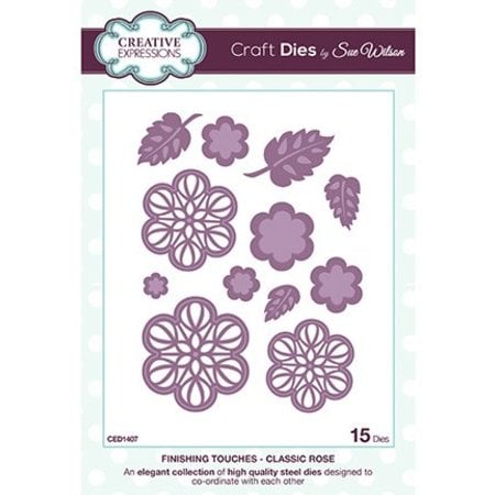 Creative Expressions Troquelado y estampado en relieve plantilla: Rose Classic