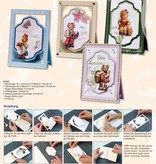 BASTELSETS / CRAFT KITS: Kits tricot, NoteCards Hummel, pour 4 cartes.