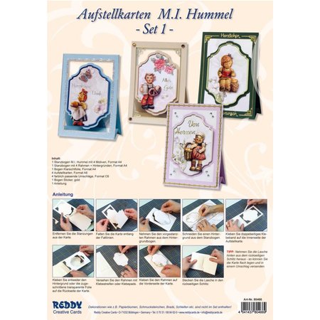 BASTELSETS / CRAFT KITS: Bastelset, Hummel-Aufstellkarten, für 4 Karten.