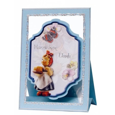 BASTELSETS / CRAFT KITS: Handcraft Kits, Hummel NoteCards, voor 4 kaarten.