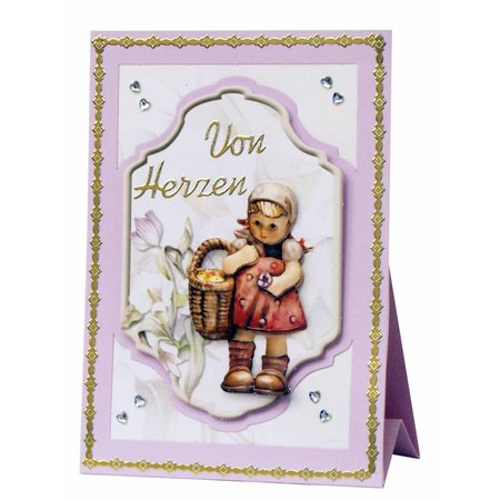 BASTELSETS / CRAFT KITS: Handcraft Kits, Hummel NoteCards, voor 4 kaarten.