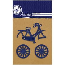 Troquelado y estampado en relieve plantilla: bici Aurelie