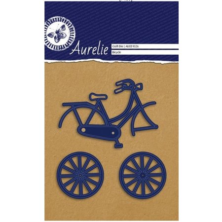 Aurelie Ponsen en embossing sjabloon: fiets Aurelie