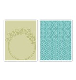 Sizzix Embossing folders, 2 pieces, with flowers and rosemary Design