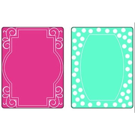 Sizzix Embossing folders, 2 pieces, frame with swirls and frames with points