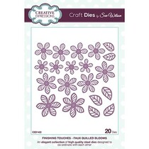 para enquadrar Flores 3D: estampagem e stencil estampagem
