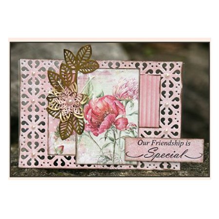 Creative Expressions naar frame 3D Flowers: stempelen en embossing stencil