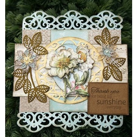 Creative Expressions naar frame 3D Flowers: stempelen en embossing stencil