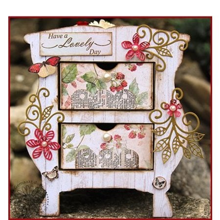 Creative Expressions naar frame 3D Flowers: stempelen en embossing stencil