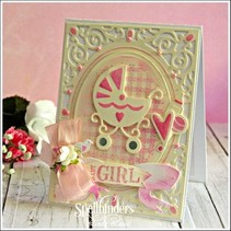Punching and embossing template: Babysachen