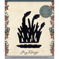Punching and embossing template: Reetgras