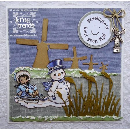 Amy Design Punching and embossing template: Reetgras