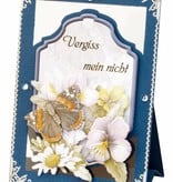 BASTELSETS / CRAFT KITS: Komplettes Bastelset, Aufstellkarten Staf Wesenbeek, Set 1 Blumen mit Schmetterlingen