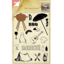 Transparent stamps + punching jig Barbecue!
