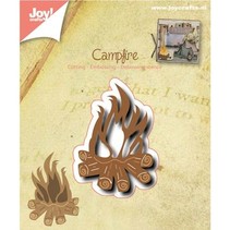 Punching and embossing template: Campfire