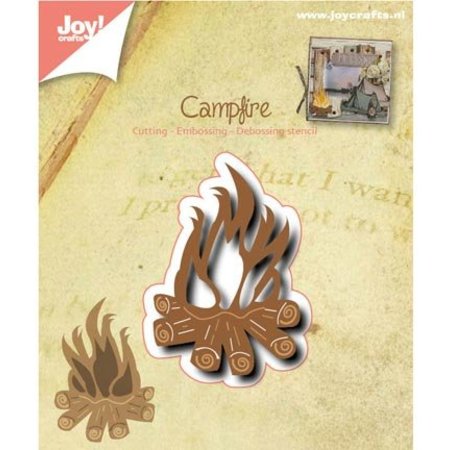 Joy!Crafts und JM Creation Ponsen en embossing sjabloon: Campfire