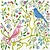 DECOUPAGE AND ACCESSOIRES Ontwerper servetten, afmeting 33x33 cm, paradijsvogels, 5 stuks