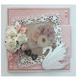 Joy!Crafts und JM Creation Troquelado y estampado en relieve plantilla: cisne