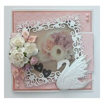 Punching and embossing template: Swan