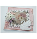 Joy!Crafts und JM Creation Troquelado y estampado en relieve plantilla: cisne