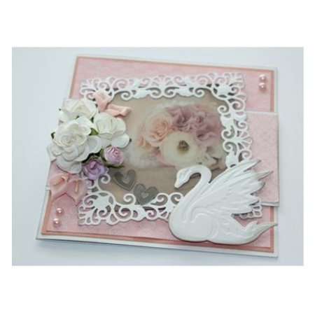 Joy!Crafts und JM Creation Troquelado y estampado en relieve plantilla: cisne