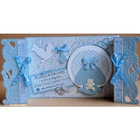 Marianne Design Ponsen en embossing sjabloon: Cradle