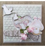 Marianne Design Ponsen en embossing sjabloon: Cradle