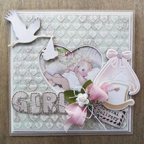 Ponsen en embossing sjabloon: Cradle
